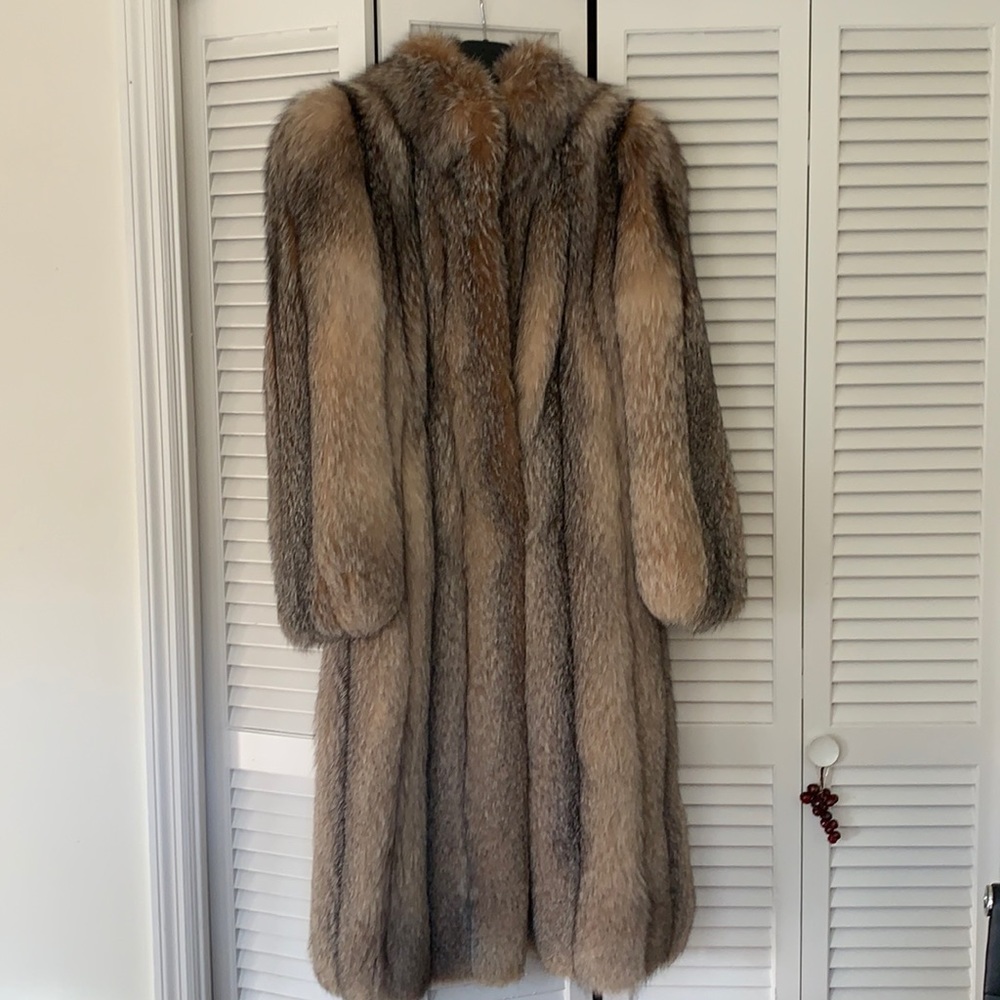 Full length Tanuki Raccoon Coat